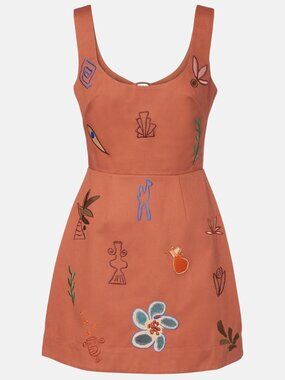Alémais Dusty embroidered cotton minidress - NWOT never worn